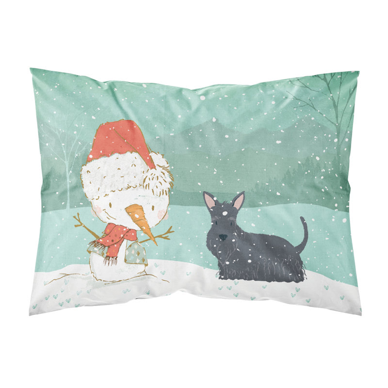 Snowman Christmas Microfiber, Scottish Terrier