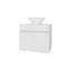 Meuble-lavabo blanc avec 2 portes-455198696
