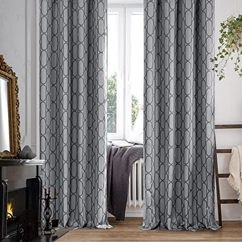 Paire de rideaux occultant Delaiah, L 52 po x L 63 po, Gris