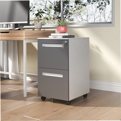 Armoire de base double en bois massif gris clair Shaker