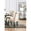 2 chaises de salle à manger, tissu d'aspect lin, aspect rustique, bois massif, 2 chaises en tissu à dossier-1125896000