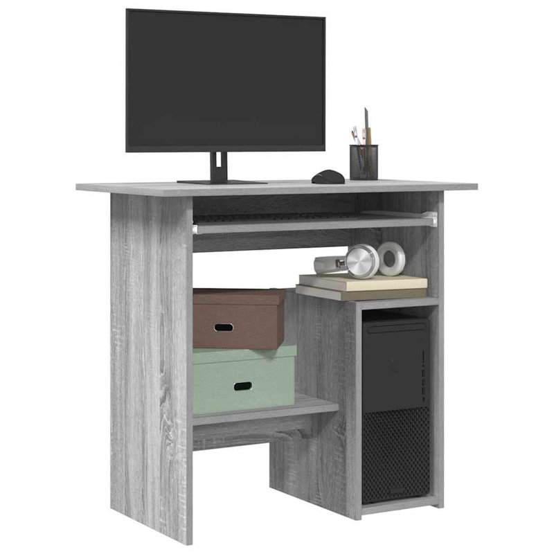 Desk Engineered Wood, Computer Desk, Grey Sonoma
