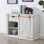 Console de style rustique blanc antique avec canapé et table d'appoint avec tiroirs