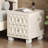 Elegant Velvet Nightstand With 2 Drawers And Crystal Handle, Storage Bedside Table With Button-Tufted-1957533875