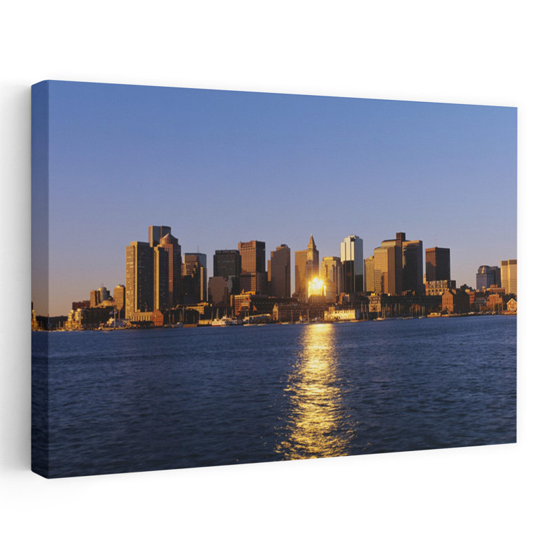 Inner Harbor, Boston, MA, architecture contemporaine abstraite, art urbain, H 16 po x l 24 po