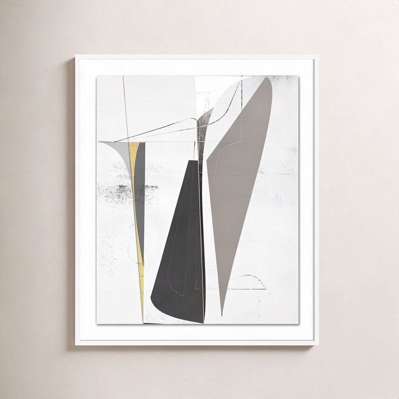 « ando », reproduction encadrée, H 48 po x l 40 po x P 2,5 po, Blanc