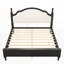 Lit plateforme en bois avec tête de lit tapissier-128949107-128949104