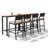 4 - Person Metal Patio Dining Set With 85.82'' Rectangular Bar Table , Cushions Included-128929874-128929876