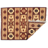 Afghan Wool Southwestern Area Rug in Brown