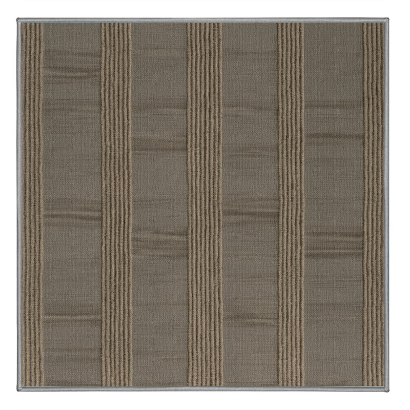 Tapis gris à carreaux lavable à la machine, Carré 3 pi