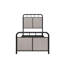 Base de lit simple tapissier en lin avec tête de lit et pied de lit en tissu-2064273079