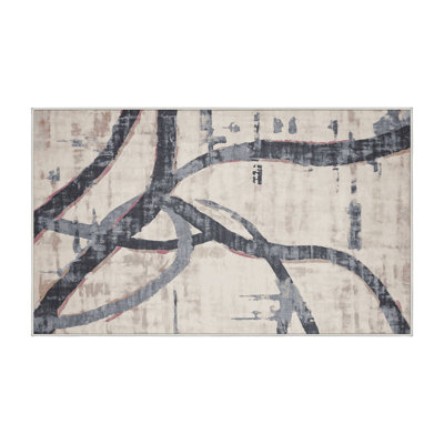 Silky Soft Plush Beige Area Rug