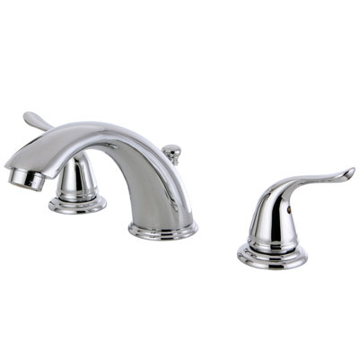 Kingston Brass Yosemite Two-Handle 3-Hole Deck Mount Widespread Bathroom Faucet with Retail Pop-Up Drain