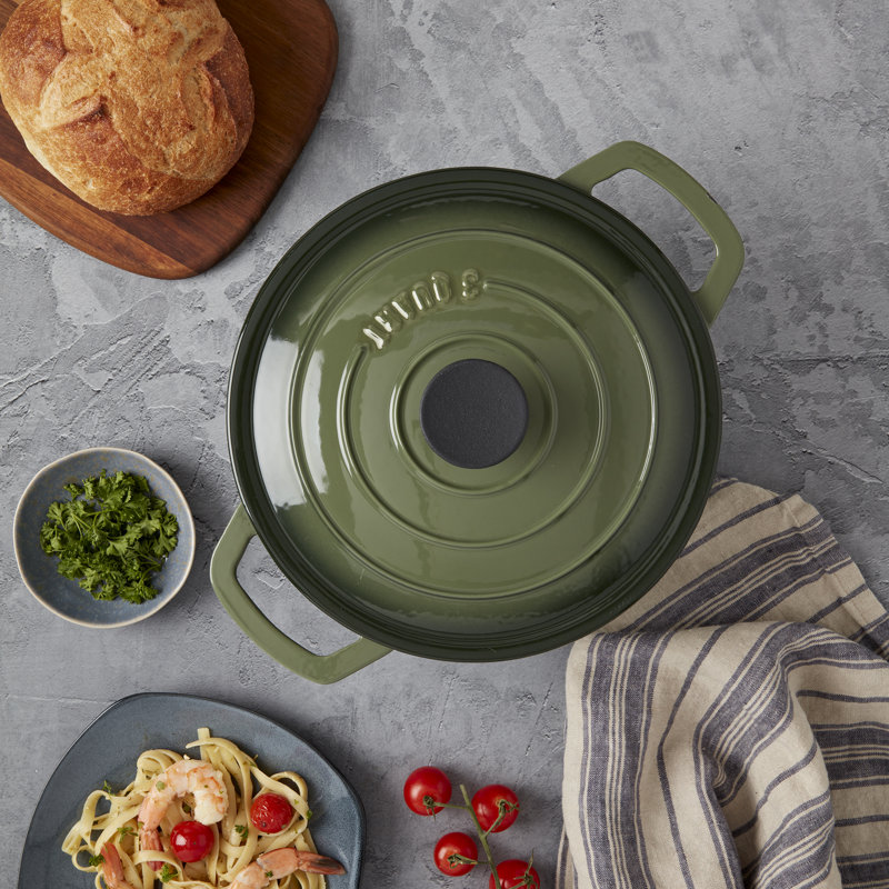Smith & Clark Gradient Enameled Cast Iron Dutch Oven, Green, 3 quarts
