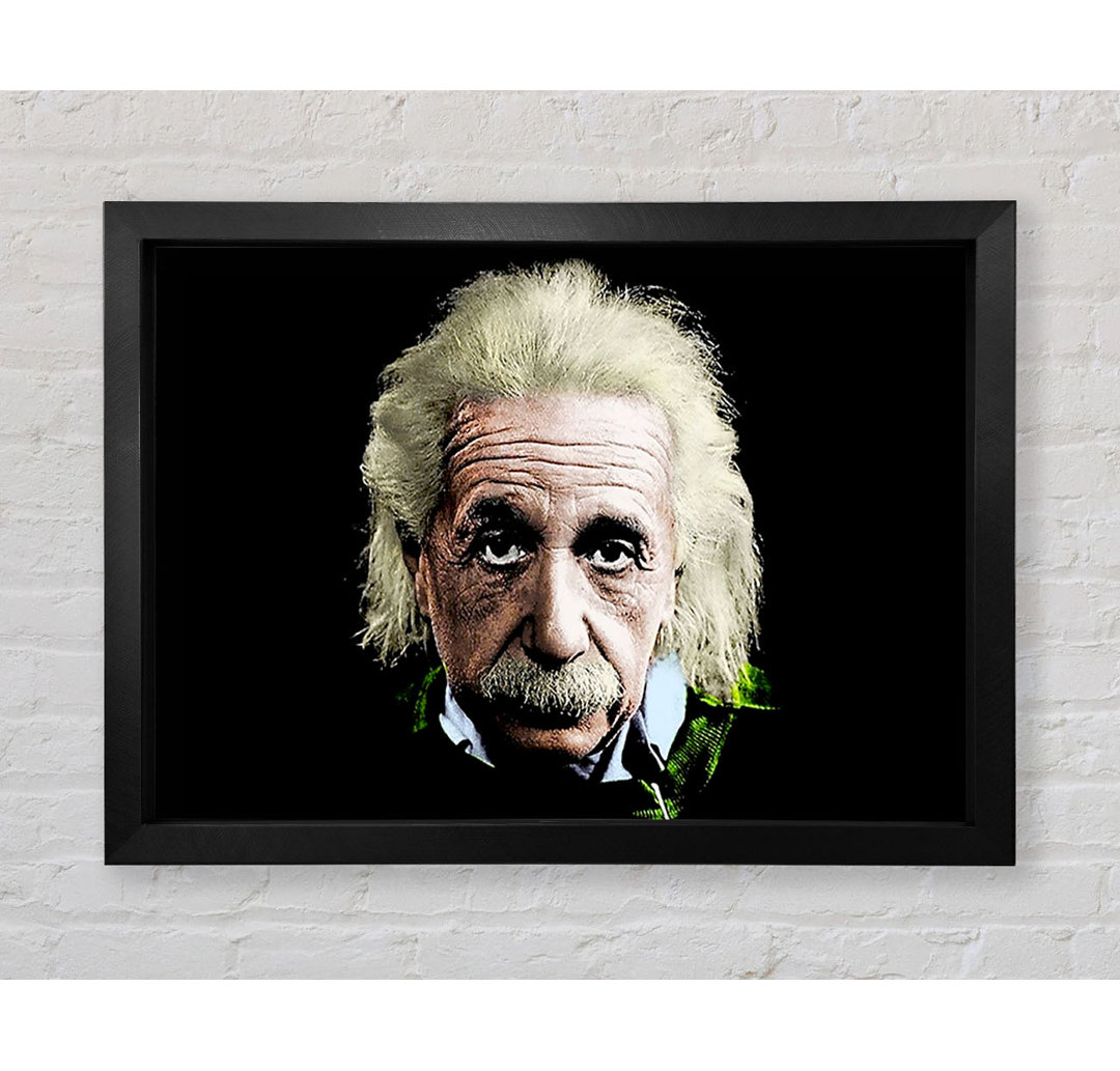 Albert Einstein Retro Colours - Einzelner Bilderrahmen Kunstdrucke