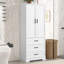 Armoire de rangement pour salle de bain avec tablette réglable et tiroirs