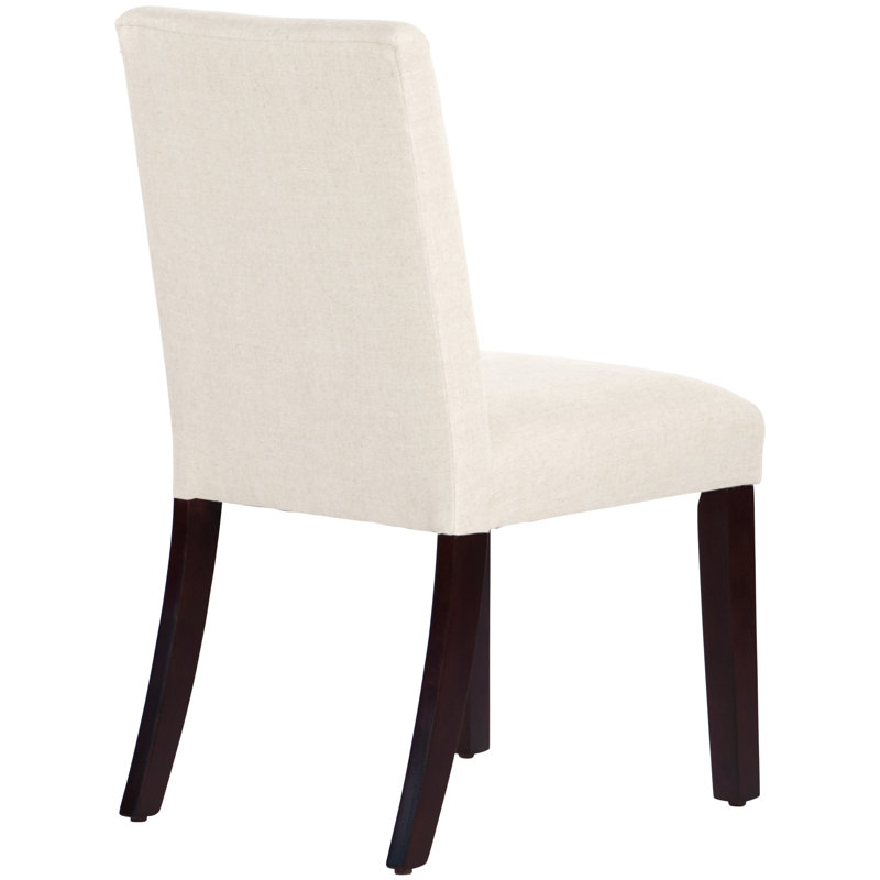 Chaise parsons rembourrée, Lin classique talc, Rouge antique Stewart