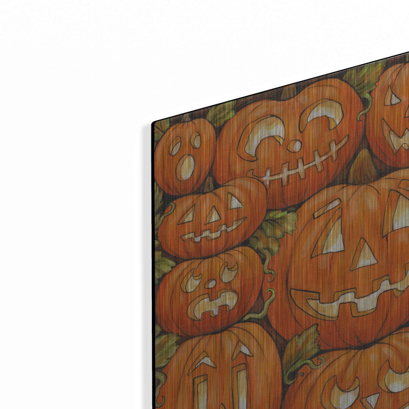 " Jack O Lanterns " by Cathy Horvath, 16" H x 12" W