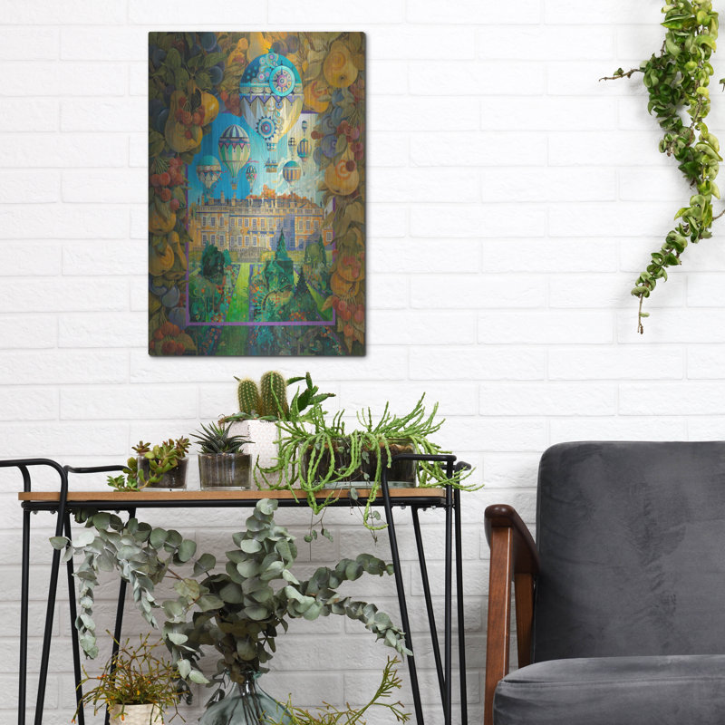 Art mural en métal Winston Porter «Soaring Over England» par David Galchutt, H 16 po x l 12 po
