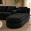 Canapé d'angle en forme de U de 157,5 po de largeur, recouvert de tissu, avec double méridienne, coussins cylindriques et oreillers.-2058984439