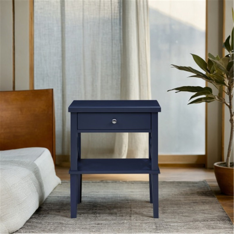 Charmante table de chevet minuit Madison pour un rangement élégant dans la chambre à coucher
