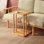 Crest C Table, Solid Beech Wood C-Shaped Side Table for Living Room and Small Spaces