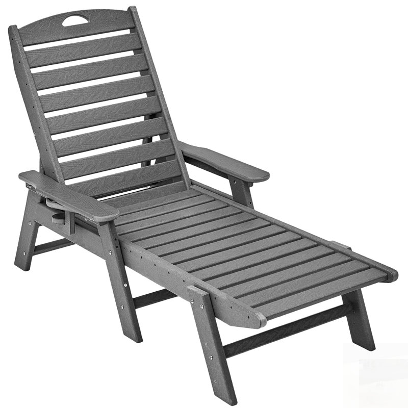 Weather-Resistant 6-Position Adjustable Outdoor Chaise Lounge Chair, Durable And Comfortable For Patio And Poolside Relaxation
