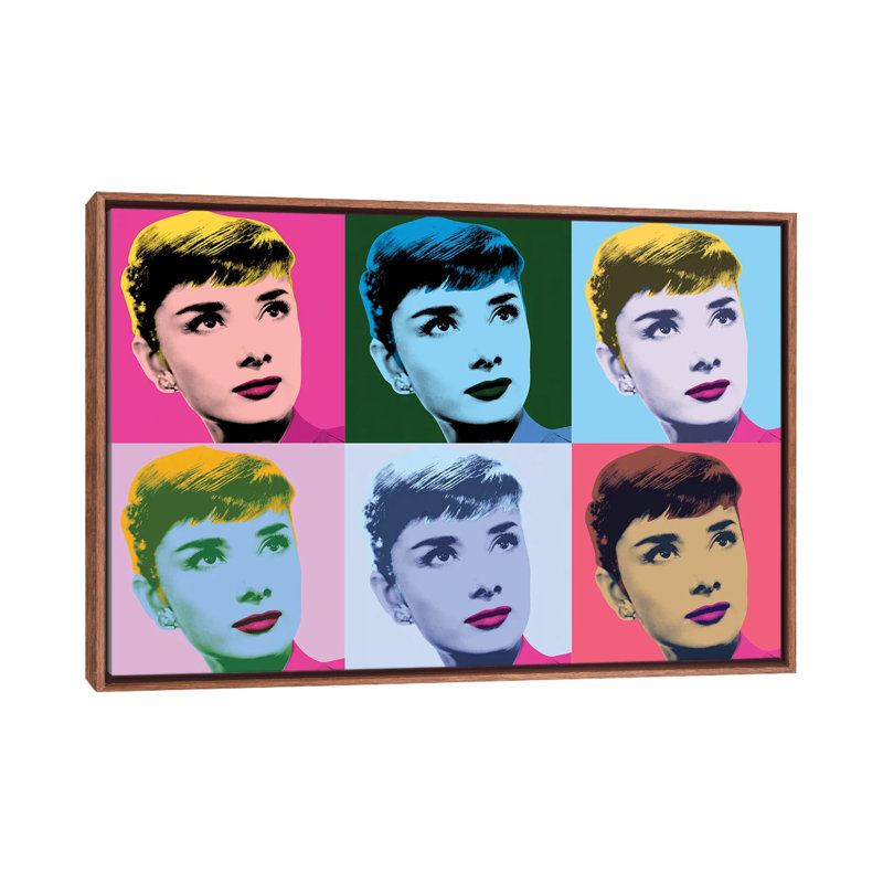 Audrey Hepburn Warhol Sabrina par radio Days-impression d’art graphique, Pas de tapis, H 60 po x l 40po x P 1,5 po