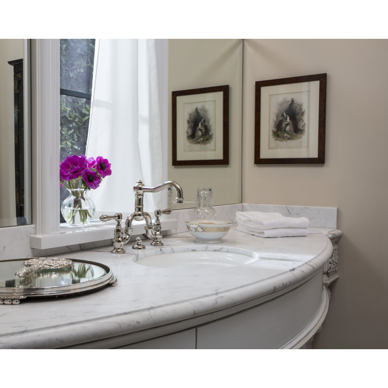 Acqui Bridge Lavatory Faucet, Polished Chrome, Lever Handle