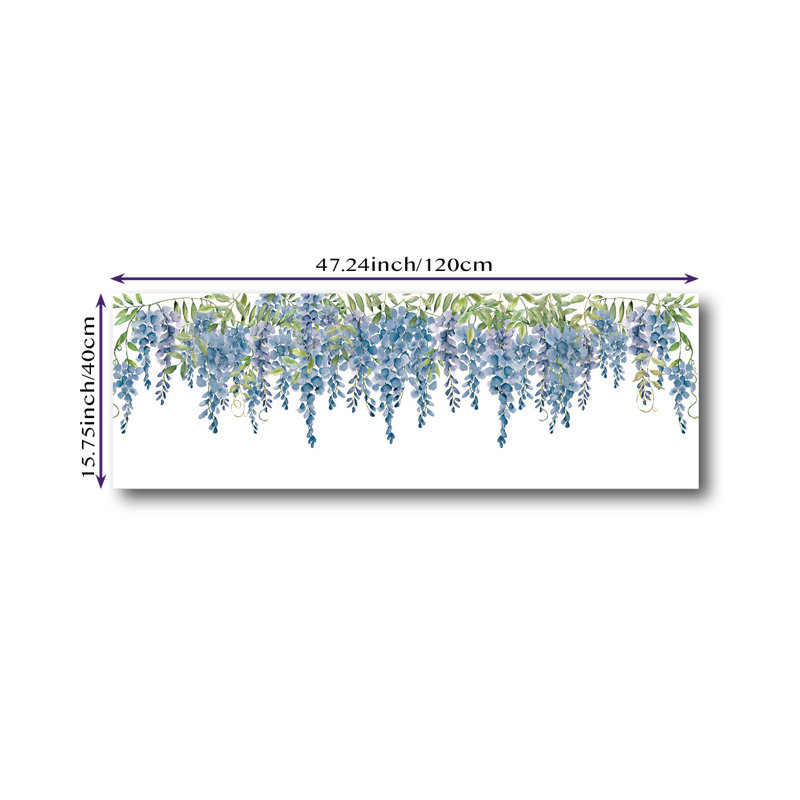 Wisteria Window Decal, Blue