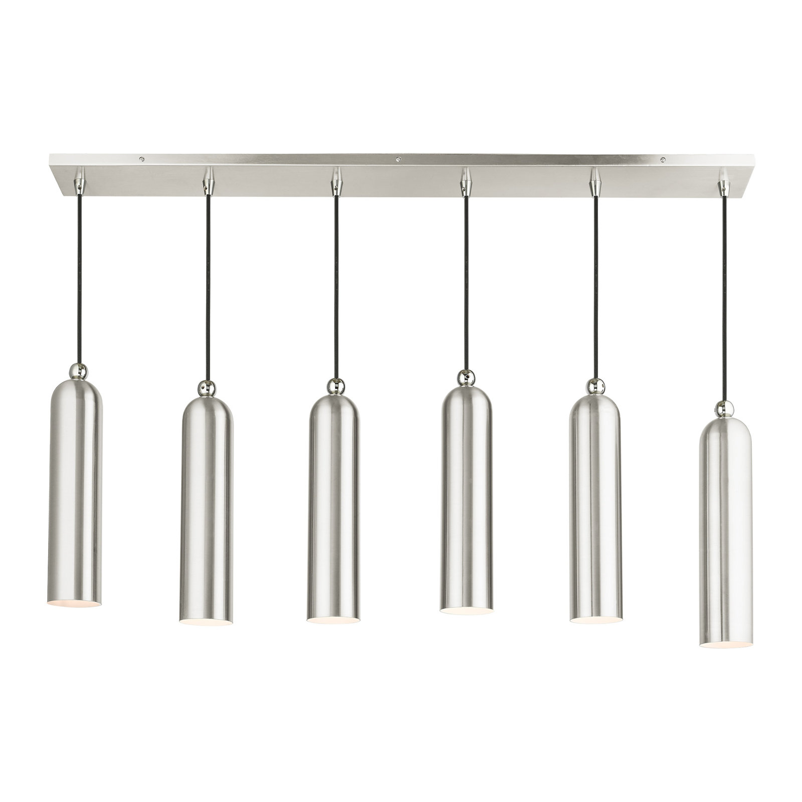 Veikko Dimmable 6-Light Pendant, Brushed Nickel