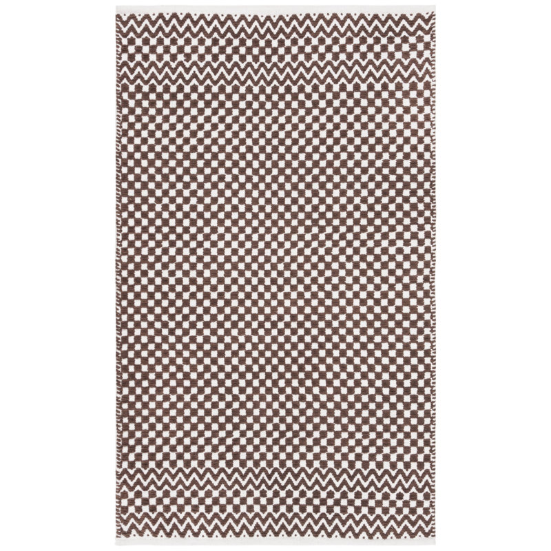 Katz Flat Weave Cotton Geometric Rug, Rectangle 3' x 5'