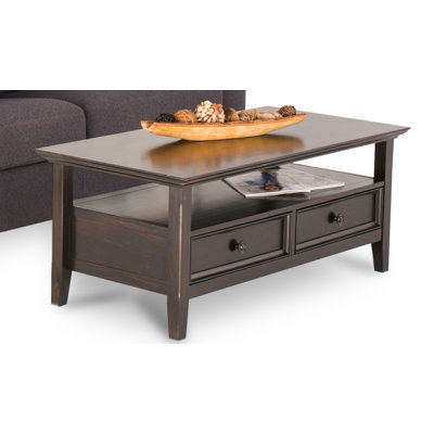 Table basse transitionnelle en bois massif Amherst