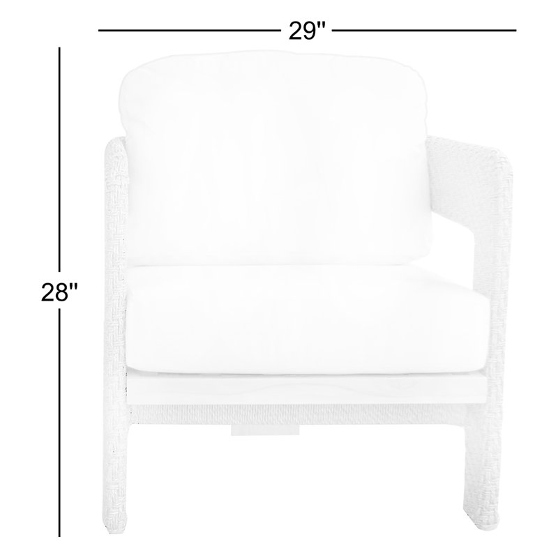 Chaise longue d'extérieur en teck et osier avec coussins Sunbrella Estate (ensemble de 2)