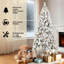 Hard Needle Mixed  Flocked Christmas Tree Decoration with Stand,Not Pre-Lit and Pre-Lit ,7 Sizes Available-827033345