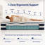 Matelas à ressorts hybride 14 po - Ressorts ensachés individuellement avec des couches de mousse confortables, respirantes et de soutien pour un sommeil réparateur-130199441