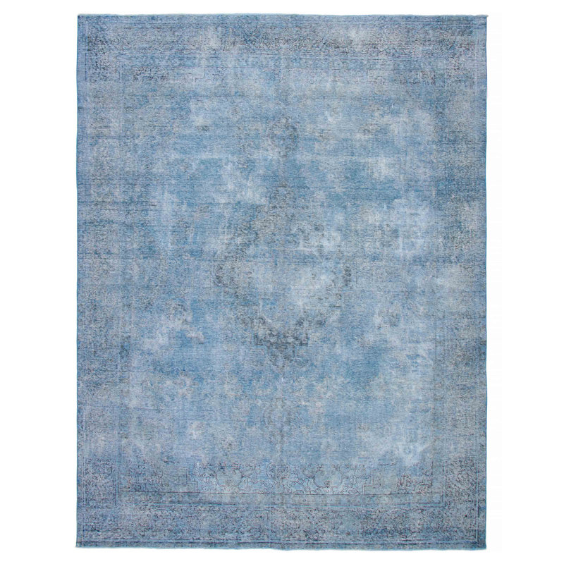 Tapis unique en laine de style années 1990 de 9 pi 8 po x 12 pi 3 po Paullina
