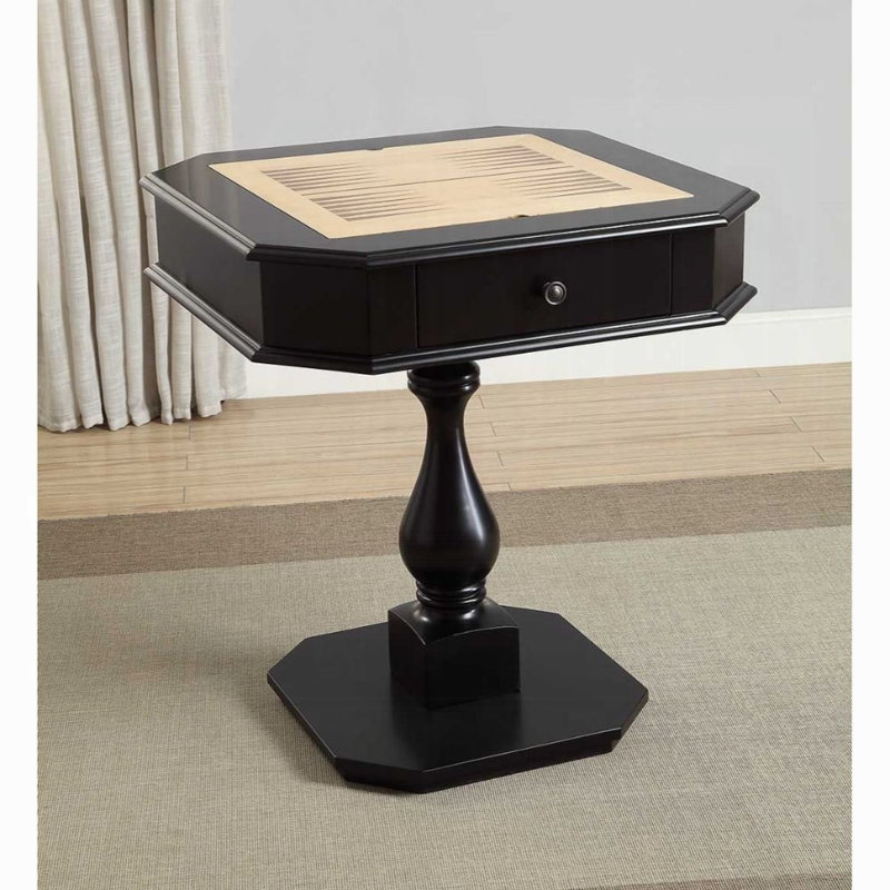 Table de jeu multi L 28 po Bishop, Noir