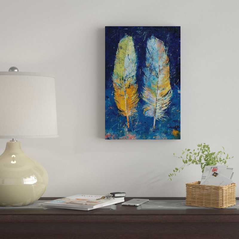 «Feathers», impression sur toile, H 18 po x l 12 po x P 1,5 po, Toile tendue, Pas de tapis