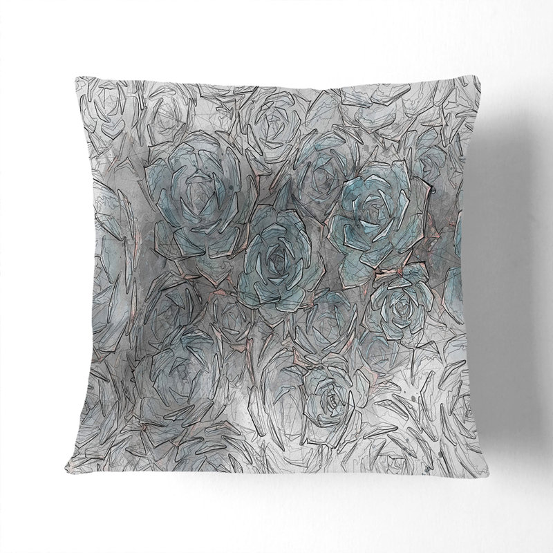Square Throw Cushion, 55cm H x 55cm W x 20cm D, Stone