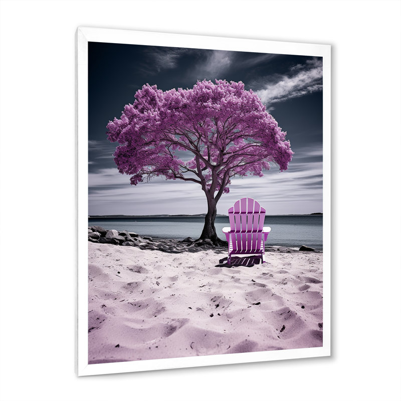 Messines " Coastal Dreams ", 40" H x 30" W x 1.5" D, White Picture Framed