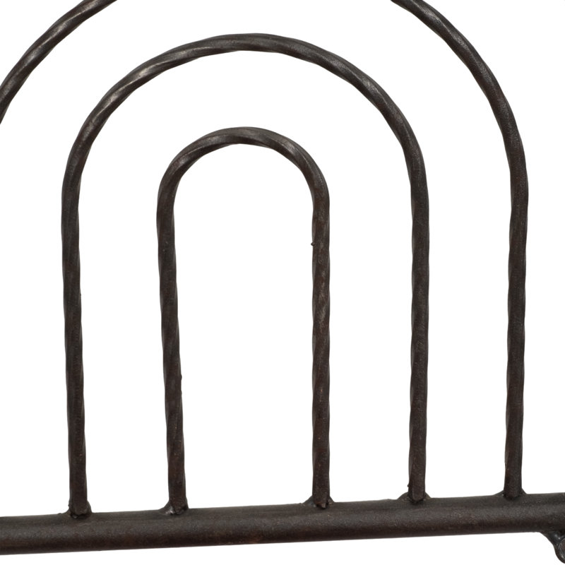 Metal Iron Wall Planter Contemporary Decorative Arched Frame Minimalist Style Vertical Garden Mount Accent Modern Geometric Design Durable Construction Indoor Outdoor Display Hanging Container