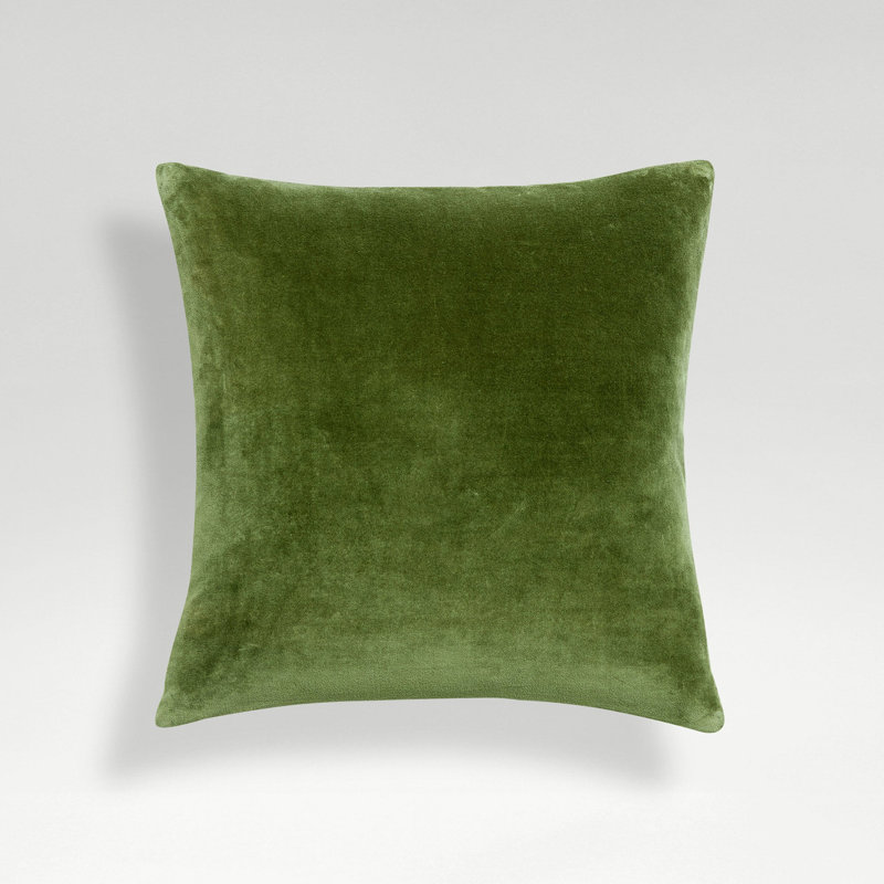 Jaipur Square Pillow Cover & Insert, Olive, Square 18"