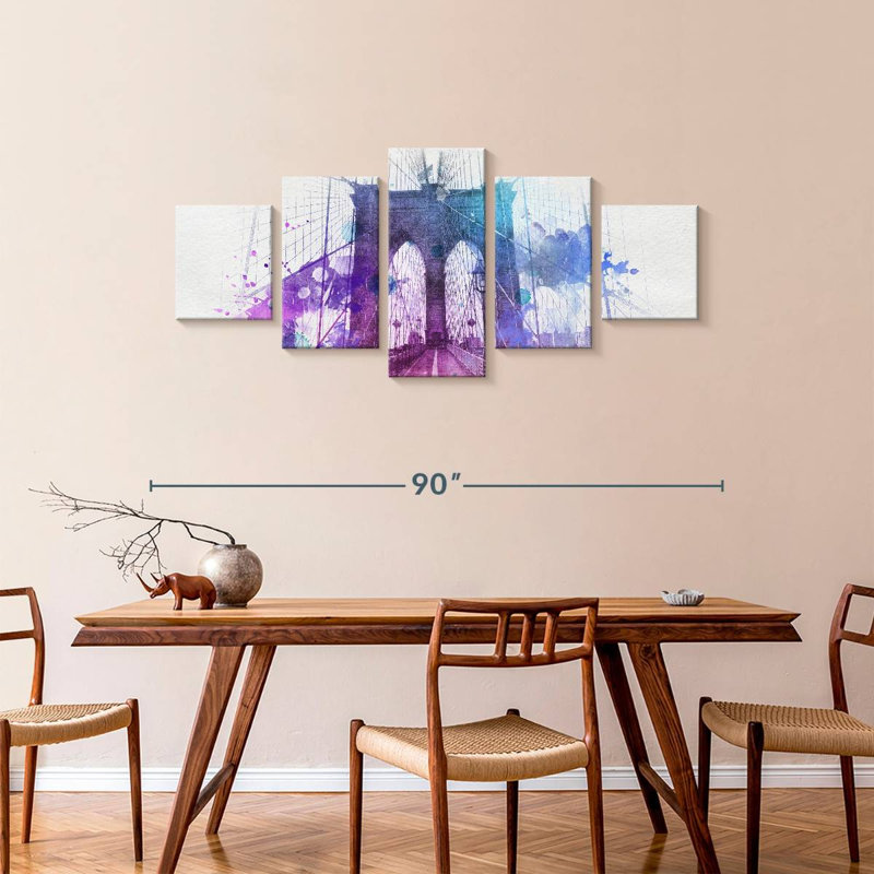 Abstract Brooklyn Bridge, 36" H x 80" W