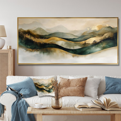 Amburgey Abstract Liquid Ink Divide Fight Of Emerald I - Abstract Liquid ink Wall Art
