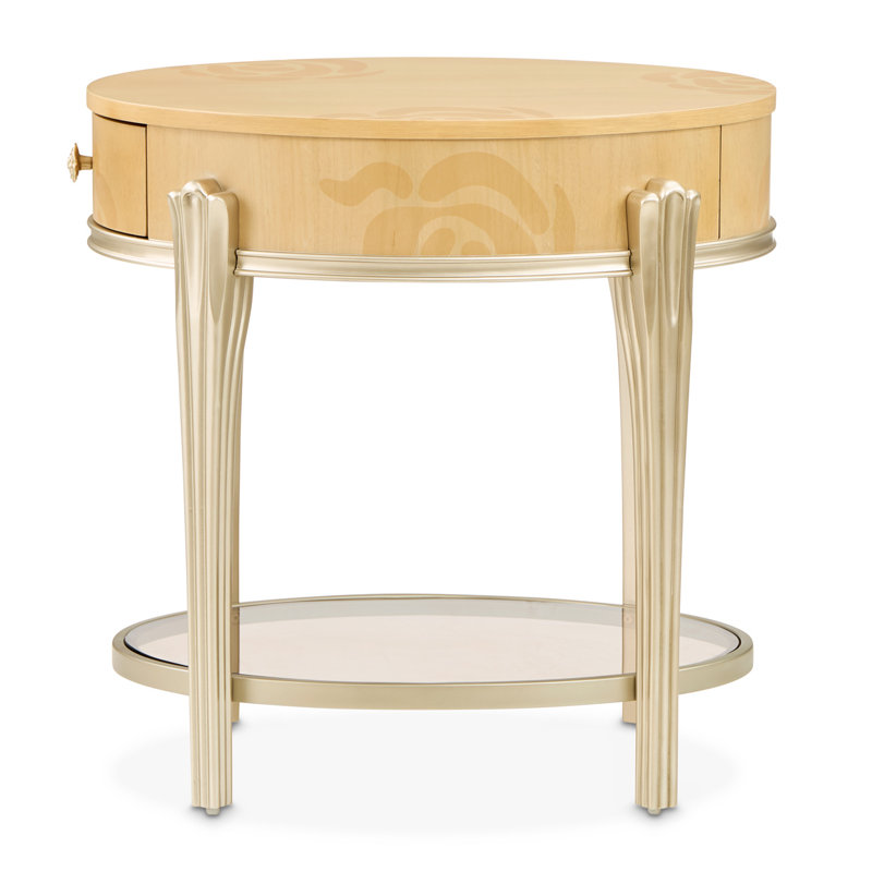 Camellia Field Caramel End Table