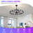 41" Wagon Wheel Chandelier with Fan-2042403338