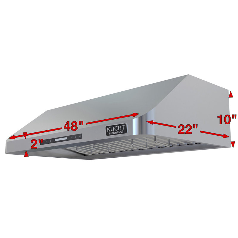 KUCHT Pro Style 48 po. 900 CFM hotte de cuisine sous armoire, acier inoxydable