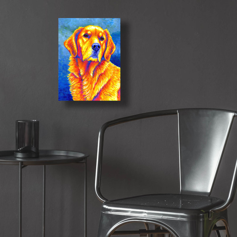 "Golden Retriever" par Rebecca Wang Art, H 16 po x l 12 po