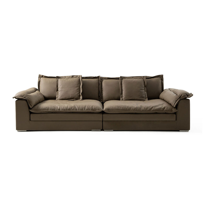 Canapé modulaire 94,49 po café, 3, H 30,71 po x l 102,36 po x P 47,24 po
